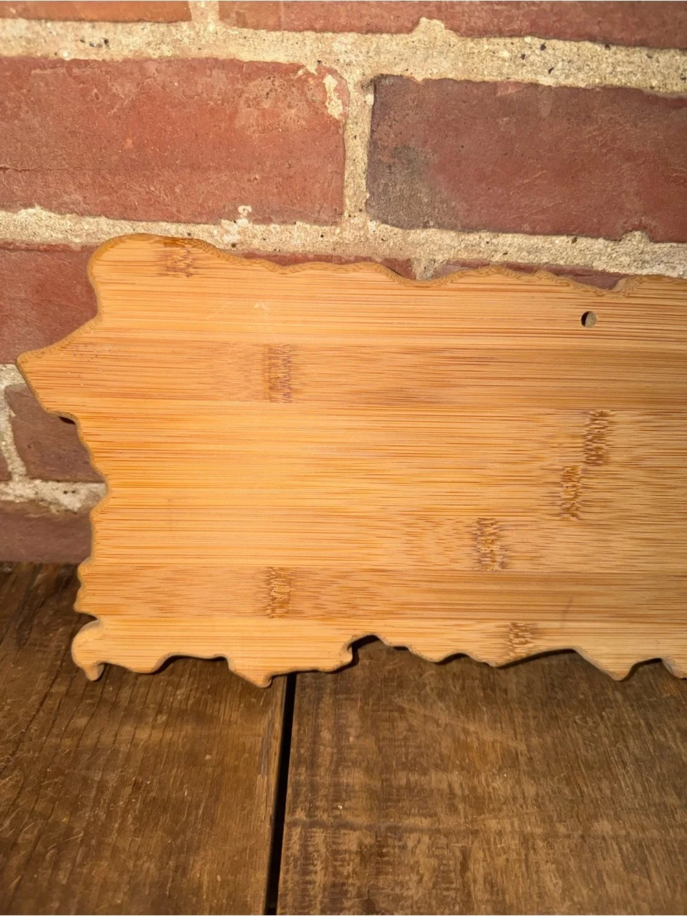 Totally Bamboo Puerto Rico Shaped Cutting Board Charcuterie Serving Tray